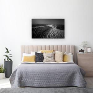Tablou canvas - Unde Se Afla Umbrele, Rasarit De Soare, Infrarosu, Ir, Plaja, Atlantic, 50 x 80 cm - Img 3