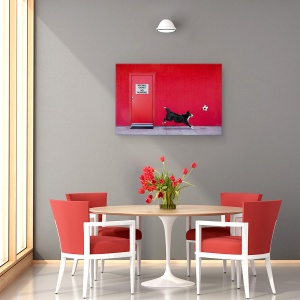 Tablou canvas - Urmarind Mingea, Caine, Semn, 80 x 120 cm - Img 4