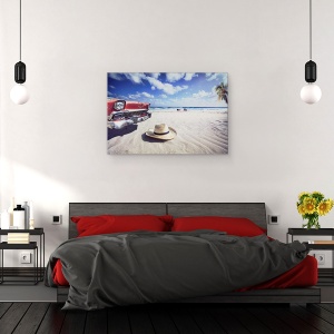 Tablou canvas - Varadero, Cuba, Palarie, Masina, Clasic, 40 x 60 cm - Img 3