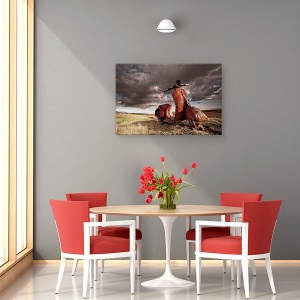 Tablou canvas - Vespa, Motocicleta, Rugina, Ruginit, 80 x 120 cm - Img 4