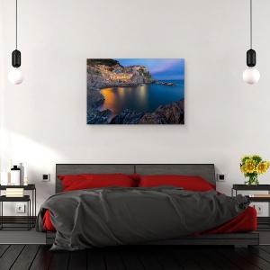 Tablou canvas - Viata In Manarola , Italia, Apus De Soare, Amurg, Sat, 40 x 60 cm - Img 3