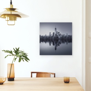 Tablou canvas - Vine Ziua, Manhattan, New York, Cladire, Rasarit De Soare, 90 x 90 cm - Img 4