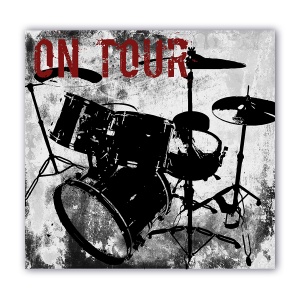 Tablou Canvas - Vintage, Muzica, Instrument, Monochrom, Tobe, 60 x 60 cm
