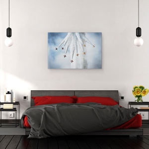 Tablou canvas - Vulturii Negri, Avioane, Fum, 40 x 60 cm - Img 3