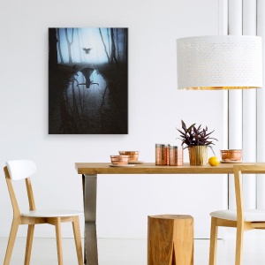 Tablou canvas - Zboara Spre Tine, Conceptual, Oameni, Stare De Spirit, Reflectie, Editare Creativa, 60 x 80 cm - Img 4