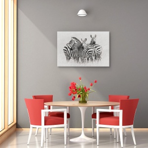 Tablou canvas cu zebre în savana africană