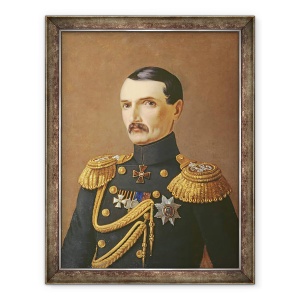 Tablou inramat - A.F. Permyakov - Portretul Amiralului V.A. Kornilov 1806-1854, 70 x 90 cm