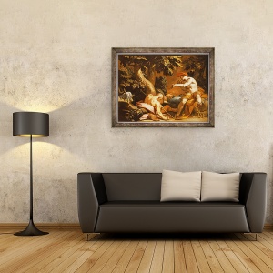 Tablou inramat - Abraham Bloemaert - Mercury y Argus, 70 x 90 cm - Img 2