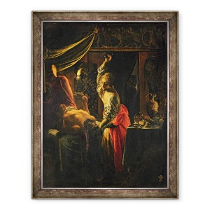 Tablou inramat - Adam Elsheimer - Judith si Holofernes, 60 x 80 cm