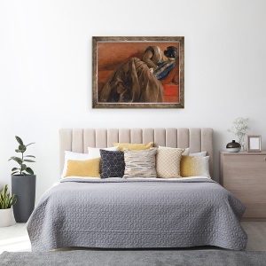 Tablou inramat - Adolph Friedrich Erdmann von Menzel - Emilie, sora artistului, adormita, 60 x 80 cm - Img 3