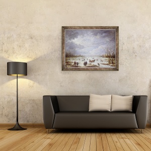 Tablou inramat - Aert van der Neer - Peisaj iarna, 70 x 90 cm - Img 2