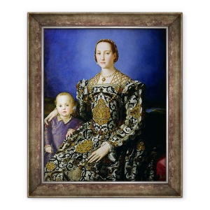 Tablou inramat - Agnolo di Cosimo Bronzino - Portret De Eleanor De Toledo si Fiul ei, Giovanni de Medici, 50 x 60 cm