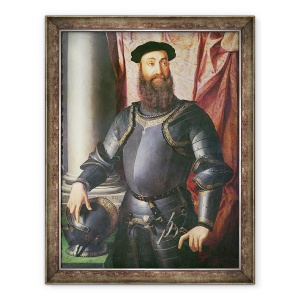 Tablou inramat - Agnolo di Cosimo Bronzino - Portretul lui Stefano Colonna, general al lui Carol al V-lea, 70 x 90 cm