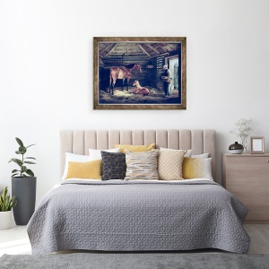 Tablou inramat - Albrecht Adam - Engleza Mare Cu Ei Foals, 60 x 80 cm - Img 3