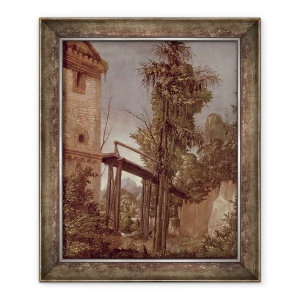 Tablou inramat - Albrecht Altdorfer - Peisaj cu pasarela, 50 x 60 cm