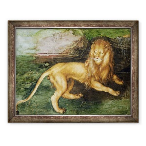 Tablou inramat - Albrecht Durer - Leul, 70 x 90 cm