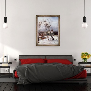 Tablou inramat - Aleksei Kondratevich Savrasov - Ciorile s-au intors, 60 x 80 cm - Img 3