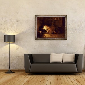 Tablou inramat - Alexandre Gabriel Decamps - Sinuciderea, 70 x 90 cm - Img 2