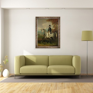 Tablou inramat - Alfred Dedreux - Contele Alfred de Montgomery 1810-91 1850-60, 70 x 90 cm - Img 2
