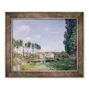 Tablou inramat - Alfred Sisley - Bancile din Loing, Moret, 50 x 60 cm