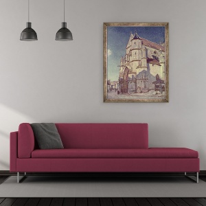 Tablou inramat - Alfred Sisley - Biserica de la Moret, 50 x 60 cm - Img 2