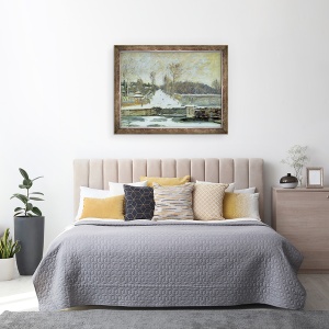 Tablou inramat - Alfred Sisley - Locul de udare de la Marly-le-Roi, 60 x 80 cm - Img 3