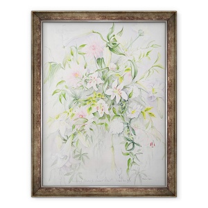 Tablou inramat - Alison Cooper - Flori de nunta pentru Louisa si Robert, 60 x 80 cm