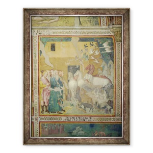 Tablou inramat - also Manfredi de Battilori Bartolo di Fredi - Noe conducand animalele in arca, 70 x 90 cm