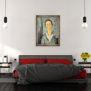 Tablou inramat - Amedeo Modigliani - Fata cu bluza de marinar, 60 x 80 cm - Img 3