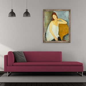 Tablou inramat - Amedeo Modigliani - Jeanne Hébuterne 1898–1920, 50 x 60 cm - Img 2