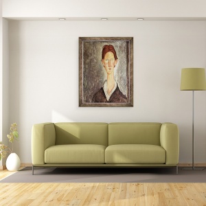 Tablou inramat - Amedeo Modigliani - Portretul unui elev, 70 x 90 cm - Img 2