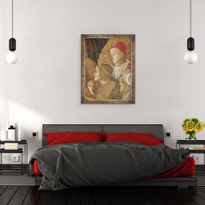 Tablou inramat - Andrea Mantegna - Marchizul Ludovico Gonzago al III-lea de Mantua impreuna cu familia si curtenii sai, detaliu al copiilor Gonzago, 70 x 90 cm - Img 3