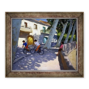 Tablou inramat - Andrew Macara - Baieti si biciclete, Franta, 70 x 85 cm