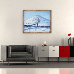 Tablou inramat - Andrew Macara - Deal si Copac, Derbyshire, 50 x 60 cm - Img 2