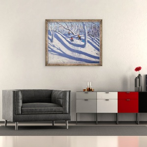 Tablou inramat - Andrew Macara - Iarna Bramcote Nottingham, 50 x 60 cm - Img 2