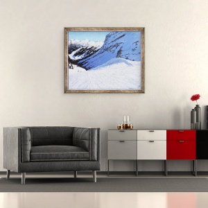 Tablou inramat - Andrew Macara - in vale, Courchevel, Franta,2019, 50 x 60 cm - Img 2