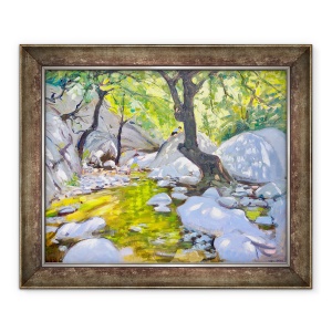 Tablou inramat - Andrew Macara - parau de munte, Lefkas, Grecia, 50 x 60 cm