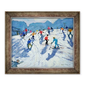 Tablou inramat - Andrew Macara - Partia de schi Ocupat, Lofer, 70 x 85 cm