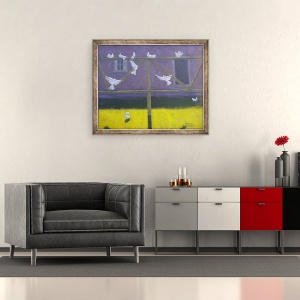 Tablou inramat - Andrew Macara - Porumbei, 50 x 60 cm - Img 2