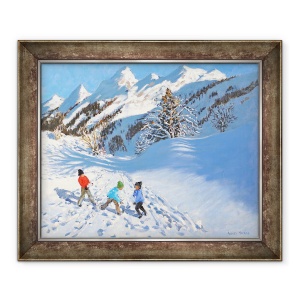 Tablou inramat - Andrew Macara - Snowballing, La Clusaz, 50 x 60 cm
