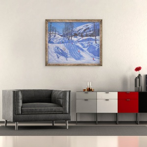Tablou inramat - Andrew Macara - Statie de schi, Tignes, 50 x 60 cm - Img 2