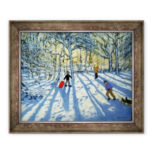 Tablou inramat - Andrew Macara - Woodland in timpul iernii, langa Ashbourne, 70 x 85 cm