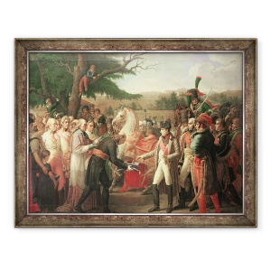 Tablou inramat - Anne Louis Girodet de Roucy-Trioson - Napoleon Bonaparte 1769-1821 Primirea cheilor Vienei la Schloss Schonbrunn, 13 noiembrie 1805, 70 x 90 cm
