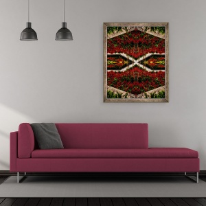 Tablou inramat - Ant Smith - Pat de flori rosii, 50 x 60 cm - Img 2
