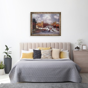 Tablou inramat - Anthonie Beerstraten - Poarta orasului Amsterdam, 60 x 80 cm - Img 3