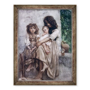 Tablou inramat - Antoine Auguste Ernest Herbert - Fetele tinere ale lui Ischia, 70 x 90 cm