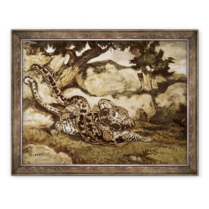 Tablou inramat - Antoine Louis Barye - Un Python omorand un tigru, 60 x 80 cm