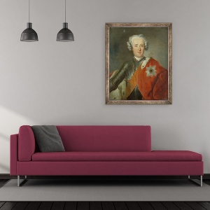 Tablou inramat - Antoine Pesne - Printul Mostenitor Frederic II, c.1740, 50 x 60 cm - Img 2