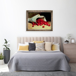 Tablou inramat - Antoine Vollon - O punga varsata de cirese, 60 x 80 cm - Img 3