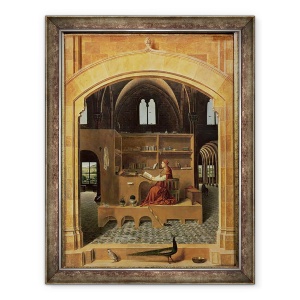Tablou inramat - Antonello da Messina - Sfantul Jerome in studiul sau, 70 x 90 cm